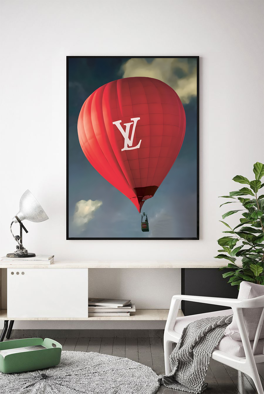 Lámina Red Hot Air Balloon