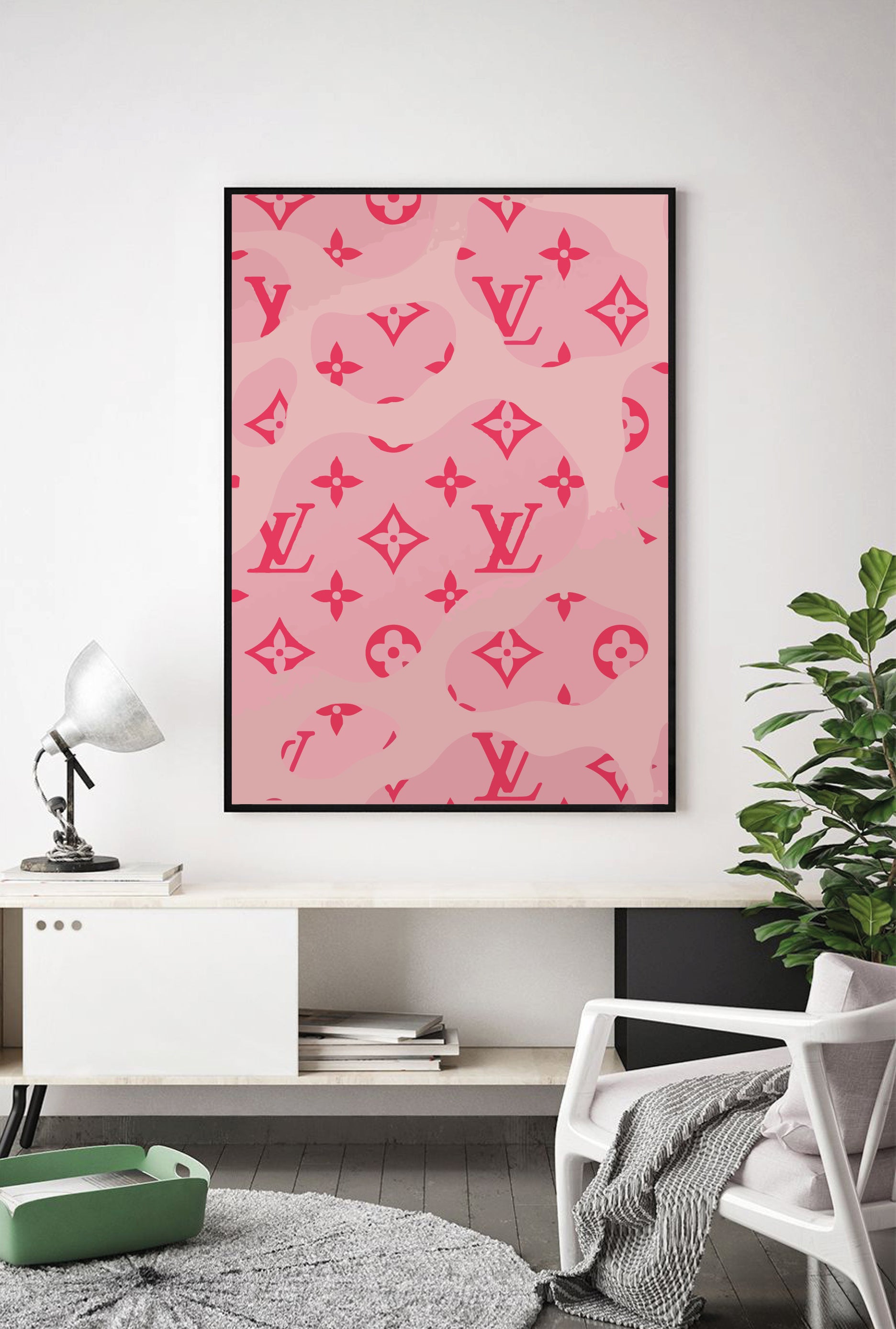 Lámina estampado Louis Vuitton Pink