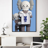 Lámina Kaws Gris con camiseta
