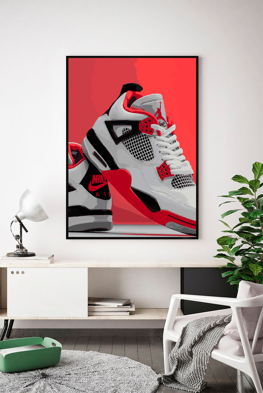 Lámina Jordan 4 Fire Red