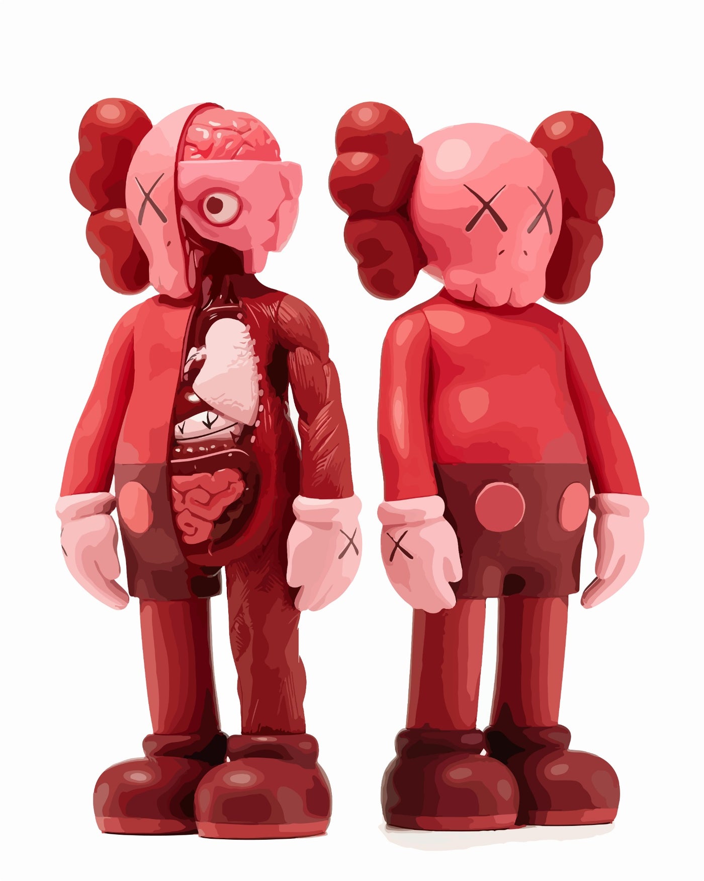 Lámina Kaws Rojo