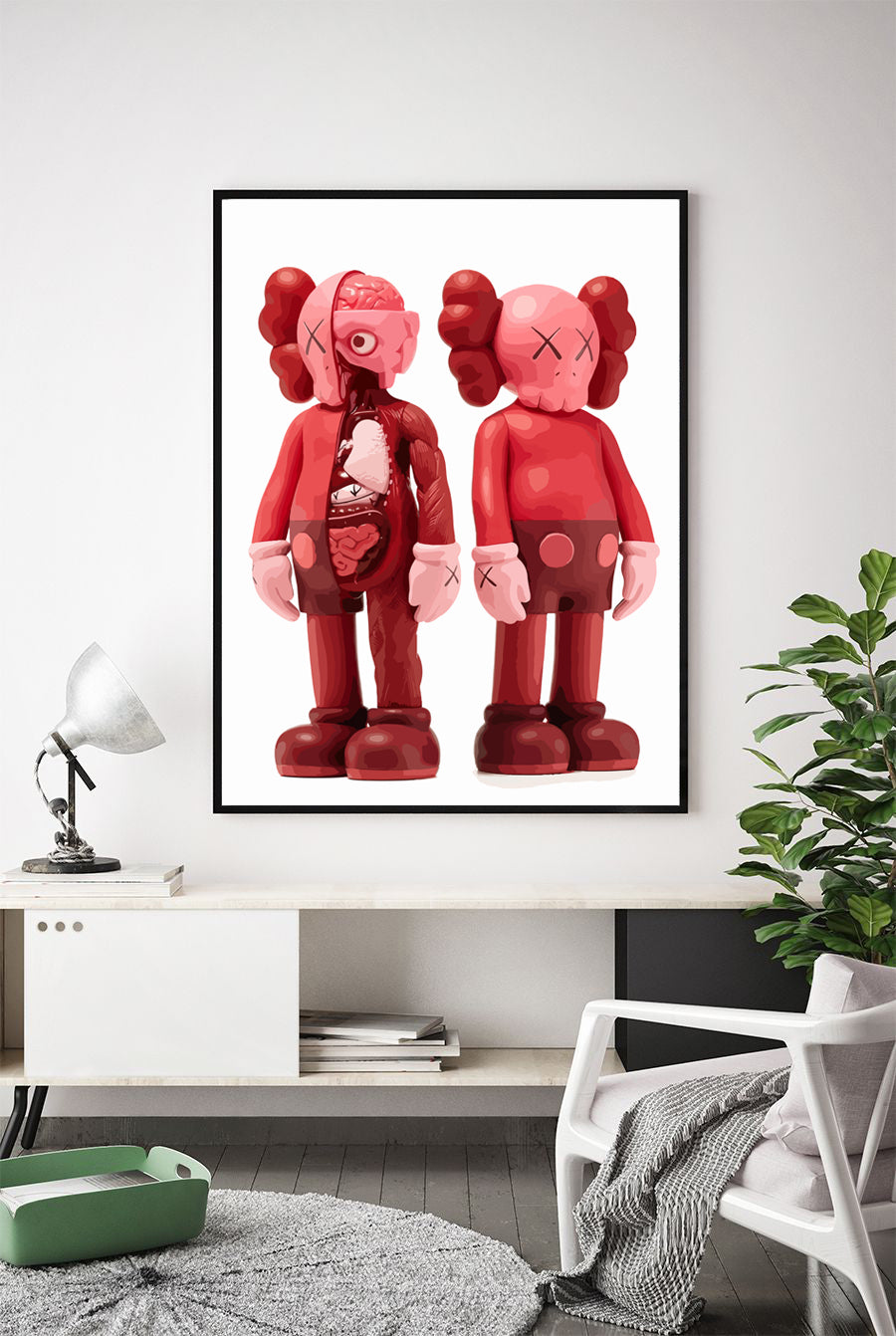 Lámina Kaws Rojo